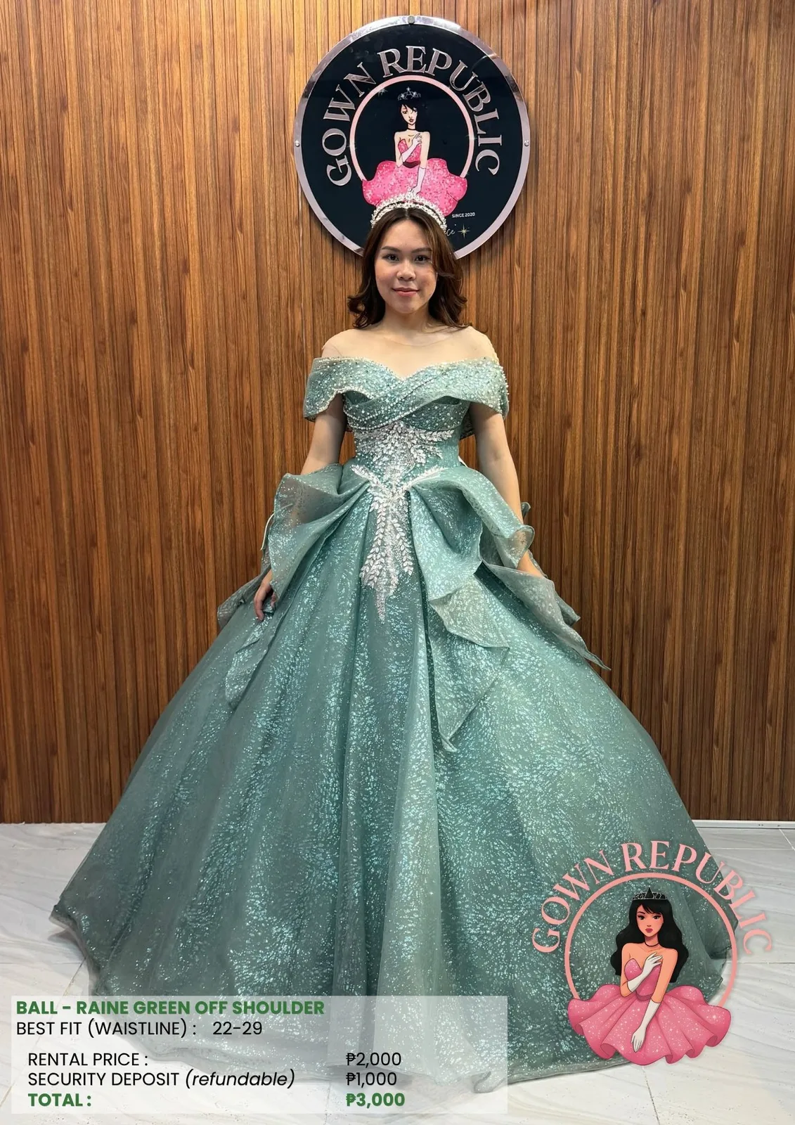 Ball Gowns: Green 153